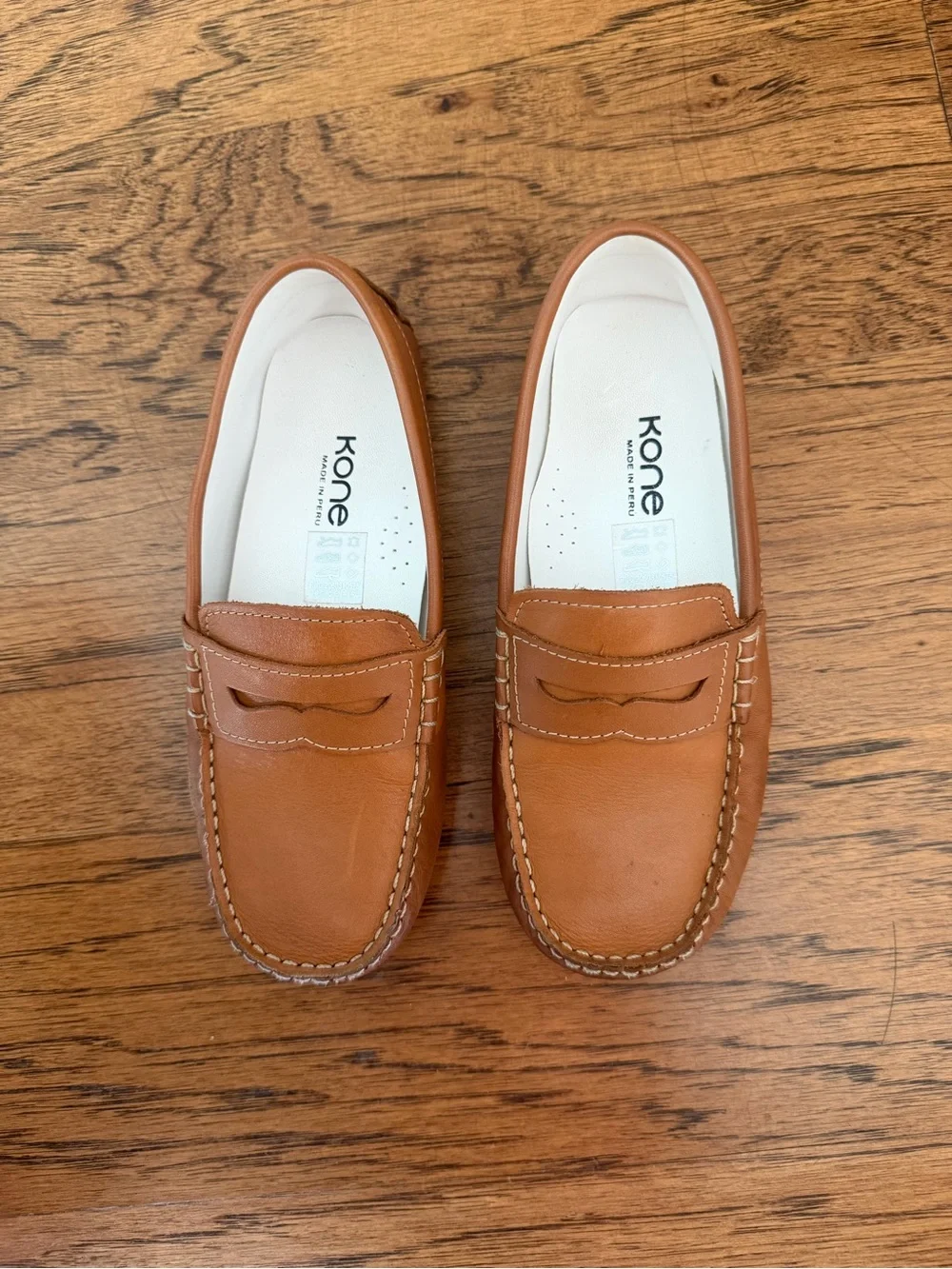 Men's Tan Leather Penny Loafers